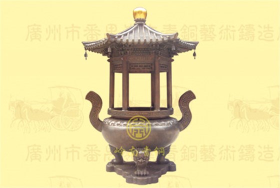 （精品）單層蓋頂圓香爐A