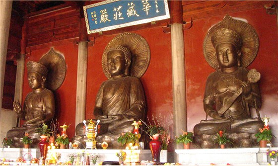 花都華嚴禪寺華嚴三圣銅佛像（5米）