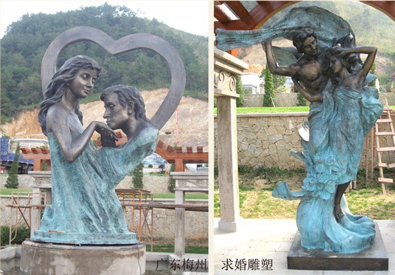 《求婚》【愛(ài)情主題銅像】-廣東梅州市客天下文化產(chǎn)業(yè)園