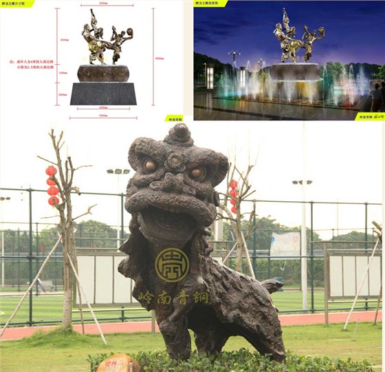 《醉龍》城市文化銅雕塑（8米）-廣東中山政府