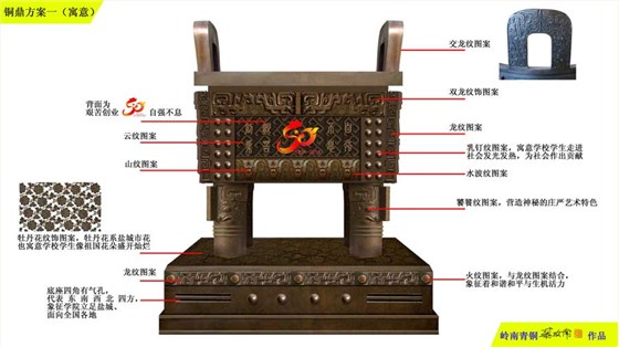 大型青銅鼎（高3.5米）-鹽城工業(yè)學院