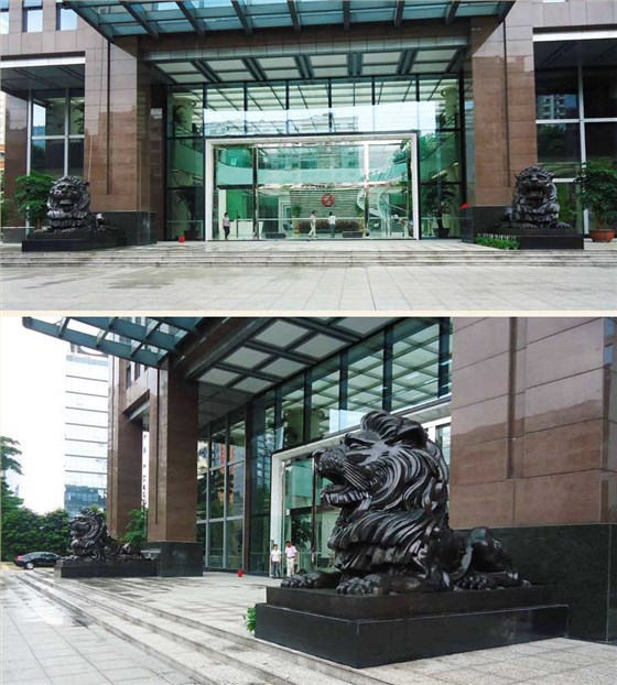 東莞銀行銅獅子