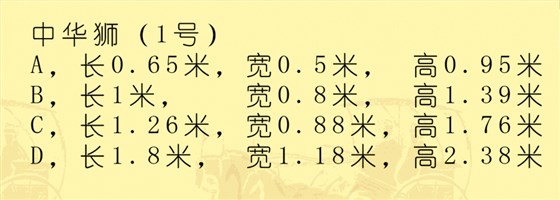 故宮獅尺寸