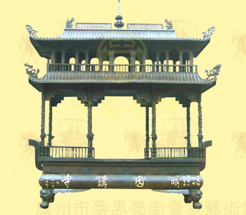 雙層蓋長(zhǎng)方香爐1高3.3米，長(zhǎng)由客戶定制寬按比例